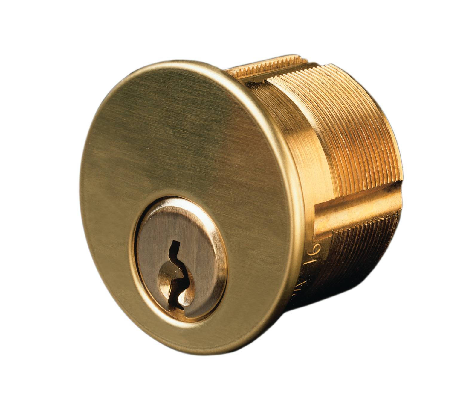 Lot of 2 1-1/4 inch Brass mortise cylinder M1181SCC26D EZ#009464 US26D Mortise 